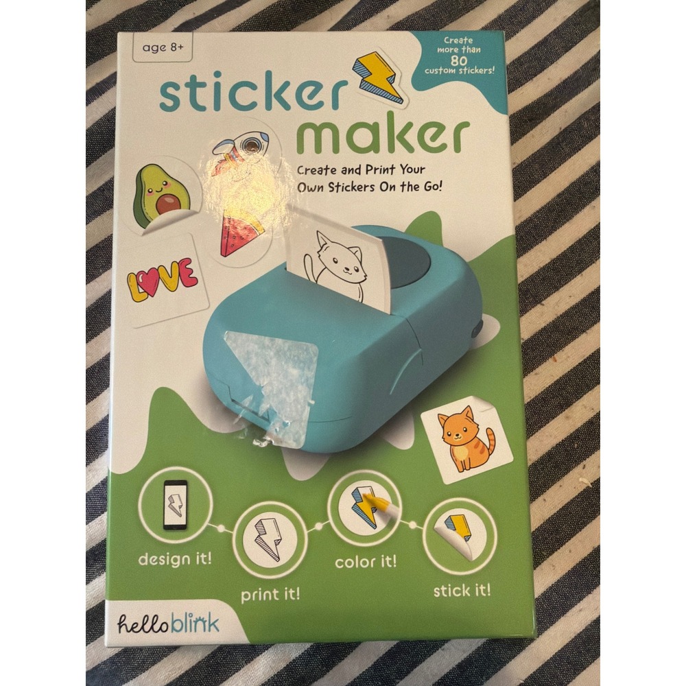 Hello Blink Sticker Maker Portable Thermal Printer DIY Craft Kit 10031 Age 8+
